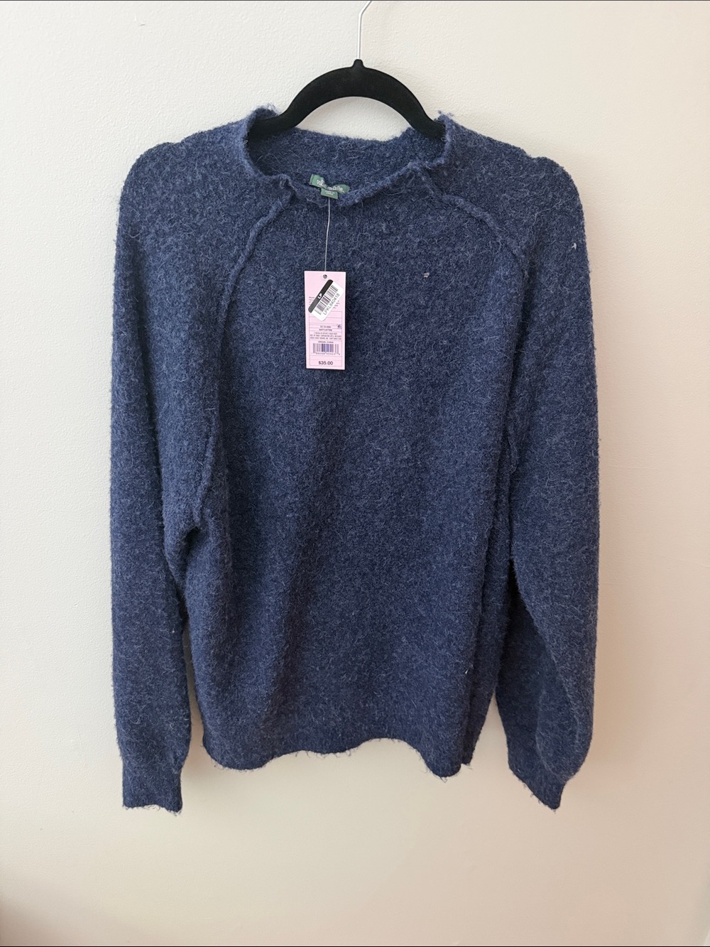 wild fable Navy Blue Fuzzy Crewneck Sweater